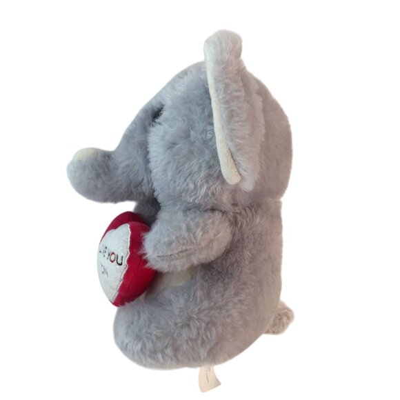 Walgreens Gray Elephant Plush 11" Love You A Ton Heart Valentine Stuffed Animal - Picture 5 of 7